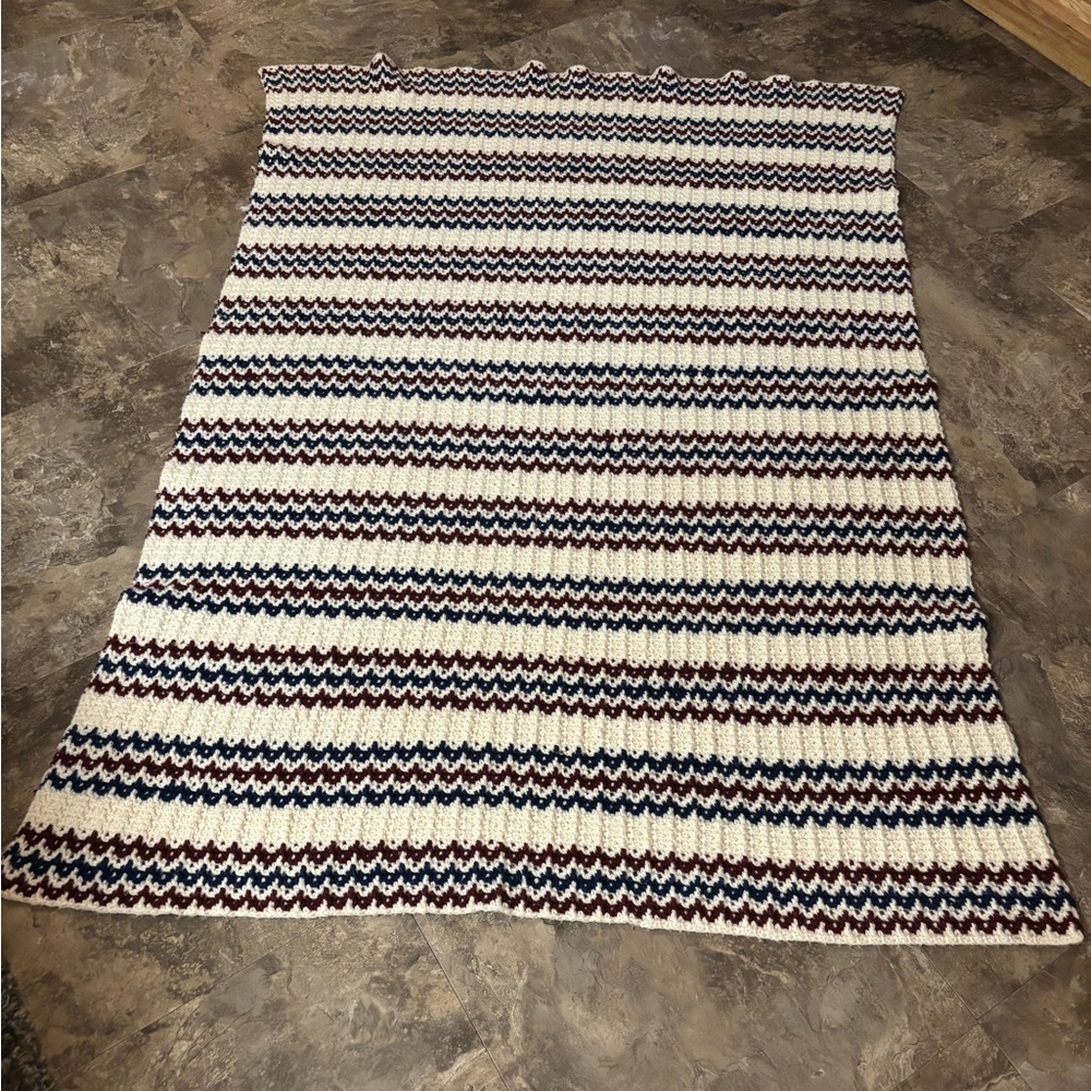 Striped Crochet Blanket